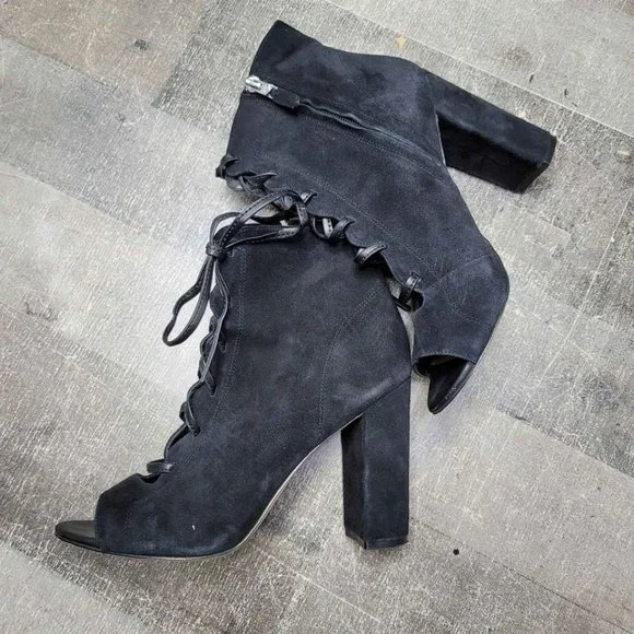 Sam Edelman Open Toe High Heels Black 8.5 - Picture 3 of 5